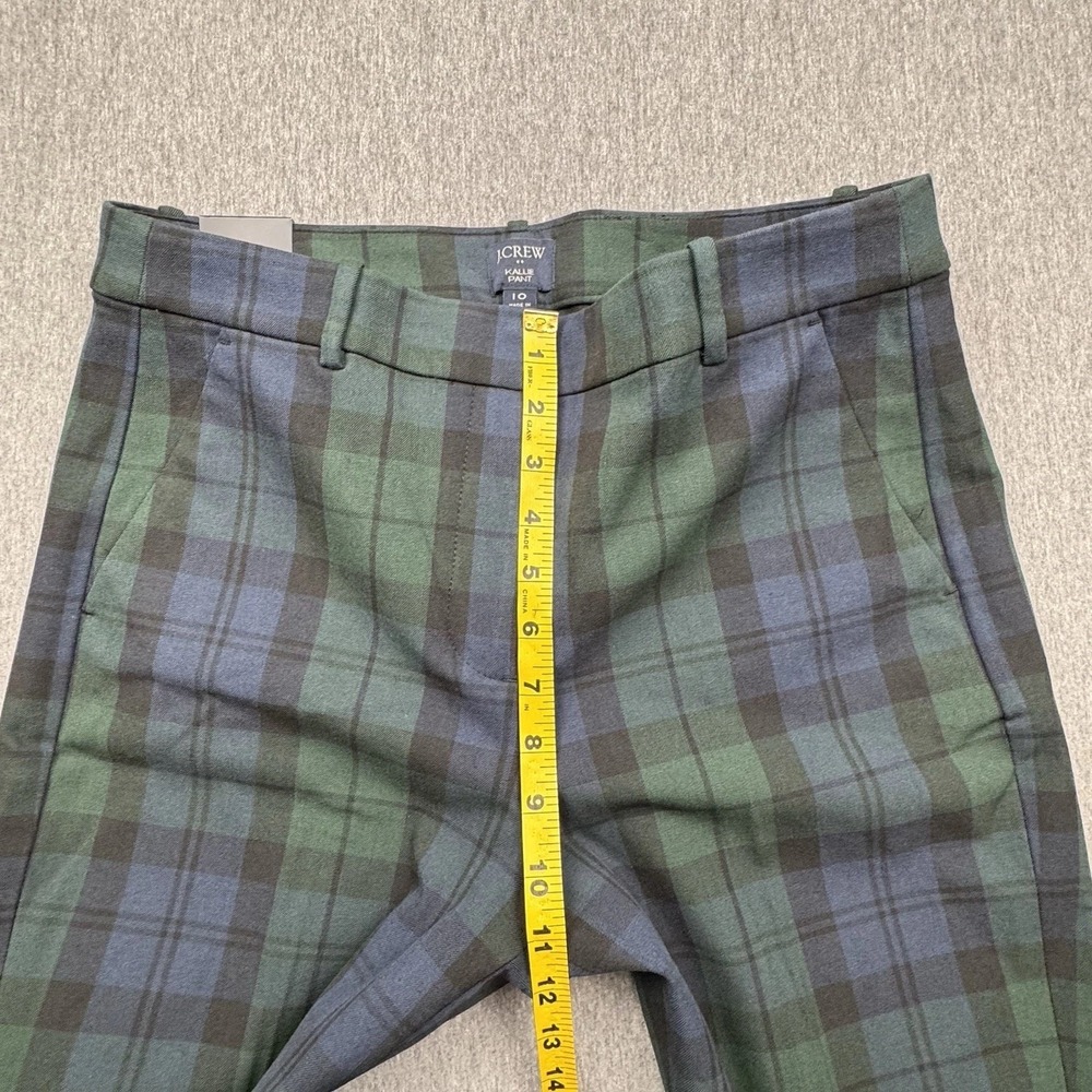 J Crew Kallie Pant Plaid Kallie Pant Blackwatch Tartan Sz 10 Fit 32x28 Office - Picture 12 of 16